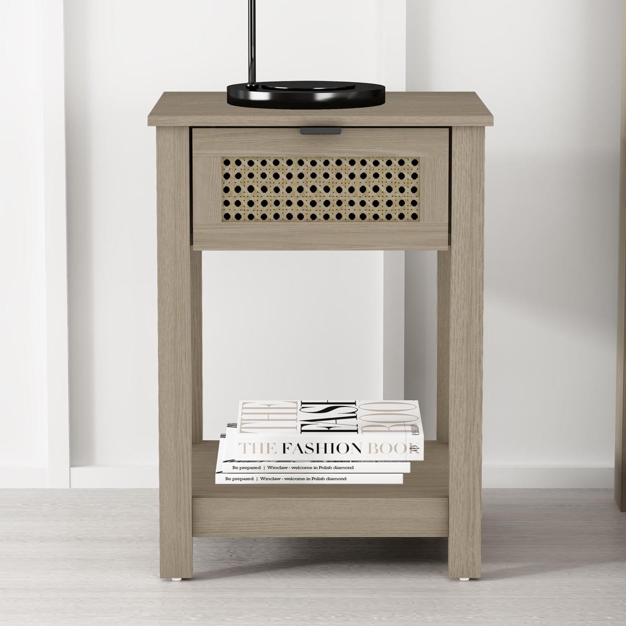 Galano Idiana 1 Drawer Nightstand - Oslo Oak