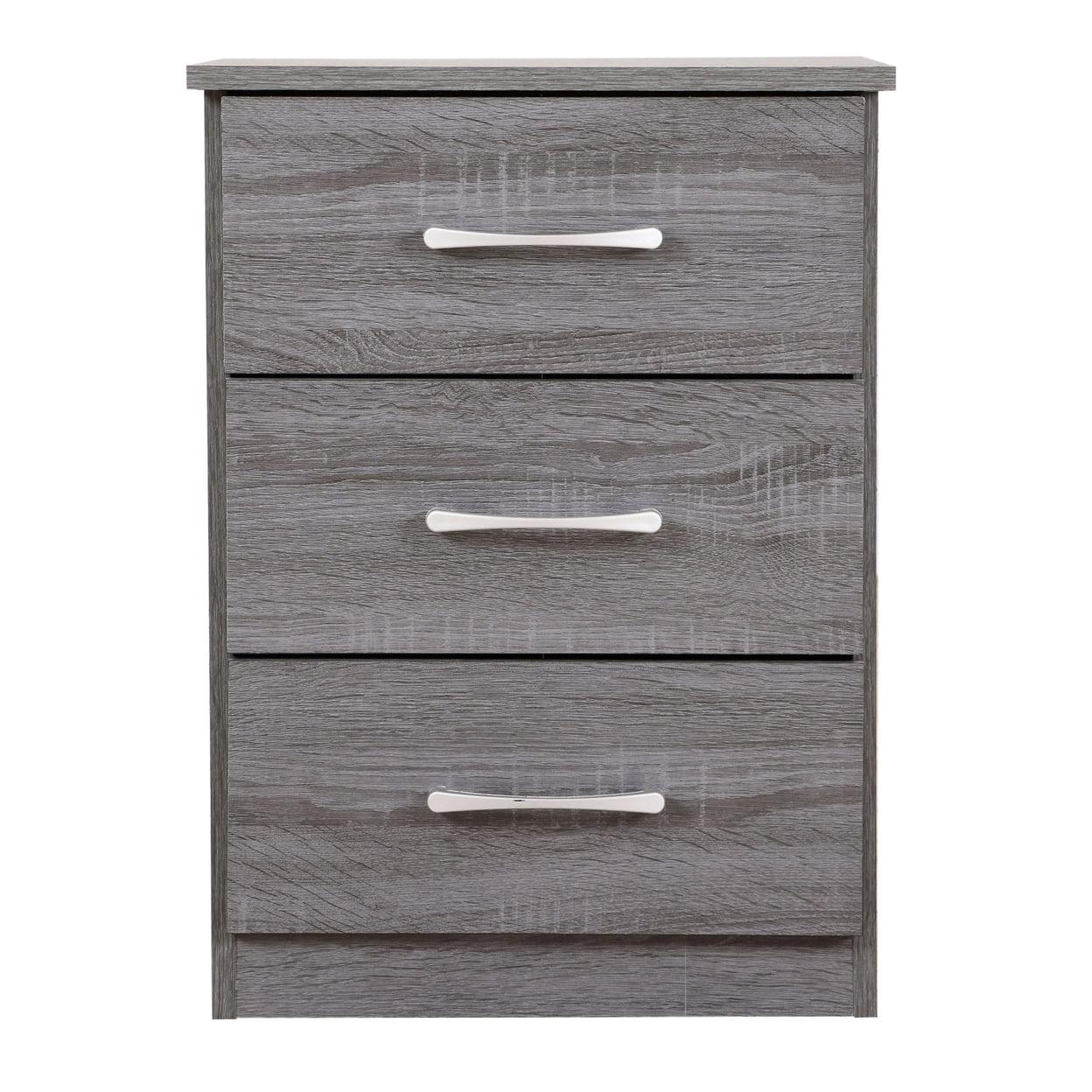 Passion Furniture Boston 3-Drawer Nightstand (24 in. H x 18 in. W x 16 in. D)