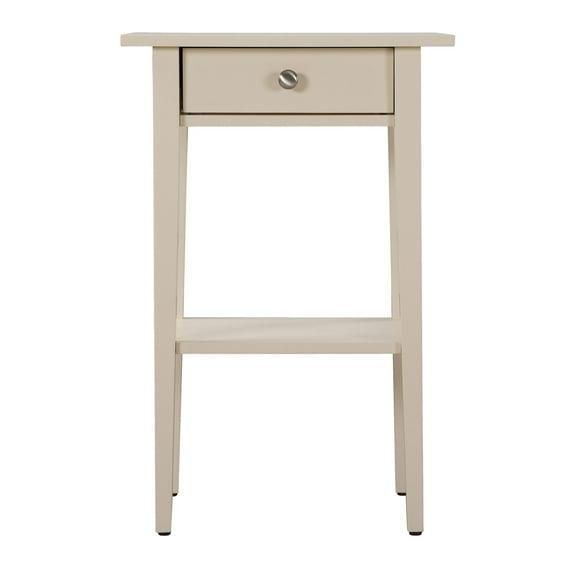 Passion Furniture Dalton 1-Drawer Beige Nightstand (28 in. H x 18 in. W x 14 in. D)
