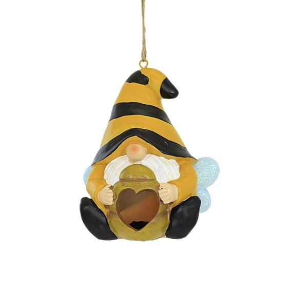 Home & Garden 6.5" Garden Gnome Birdhouse Bee Yard Decor Clean-Out Hole Transpac  -  Bird And Insect Houses