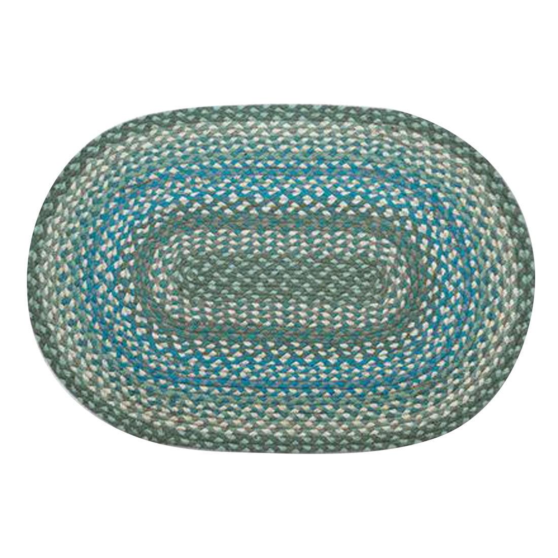 Millwood Pines Deadra Oval Braided Sage/Ivory Area Rug