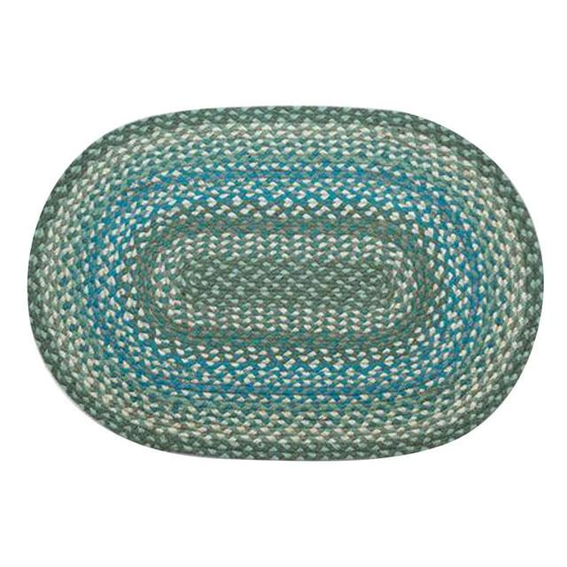 Millwood Pines Deadra Oval Braided Sage/Ivory Area Rug