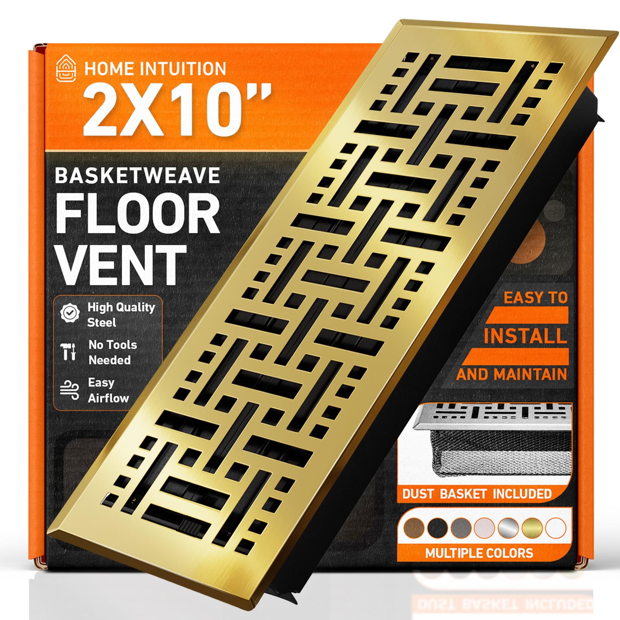 Home Intuition Basketweave Floor Vent Cover Register With Mesh Net