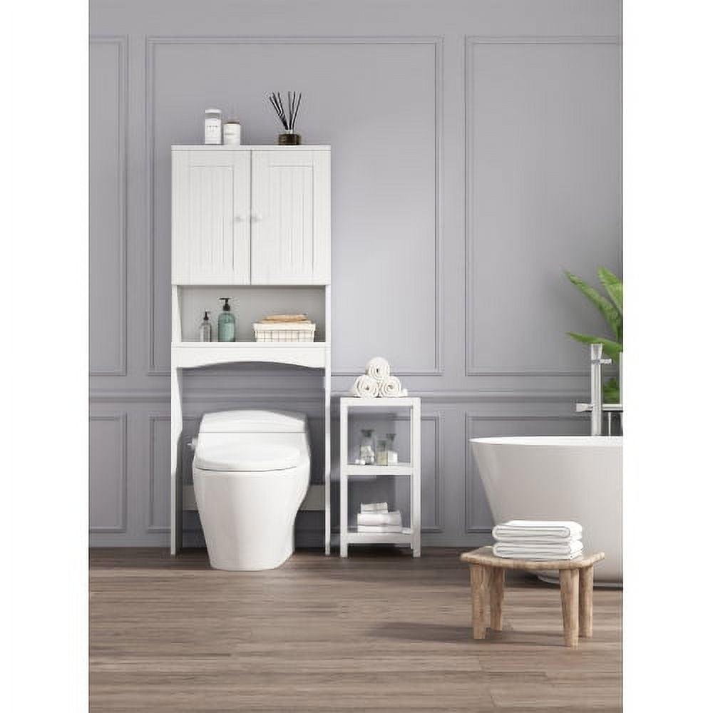 HLILish Home Bathroom Shelf Over-The-Toilet, Bathroom Spacesaver, Bathroom Storage Cabinet Organizer