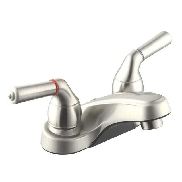 Home Plus Chrome Centerset Bathroom Sink Faucet 4 in.