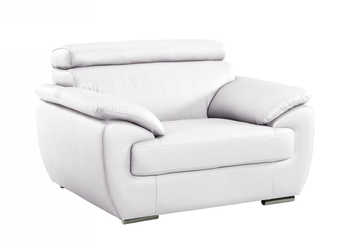 32" to 38" White Captivating Leather Chair