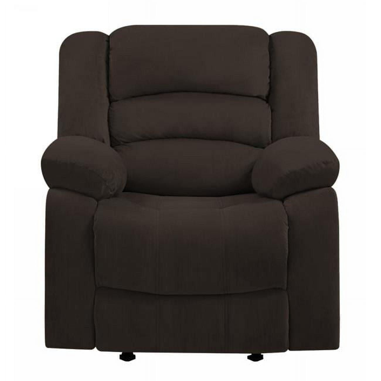 Home Roots 329369 Contemporary Fabric Chair, Brown - 40 in.