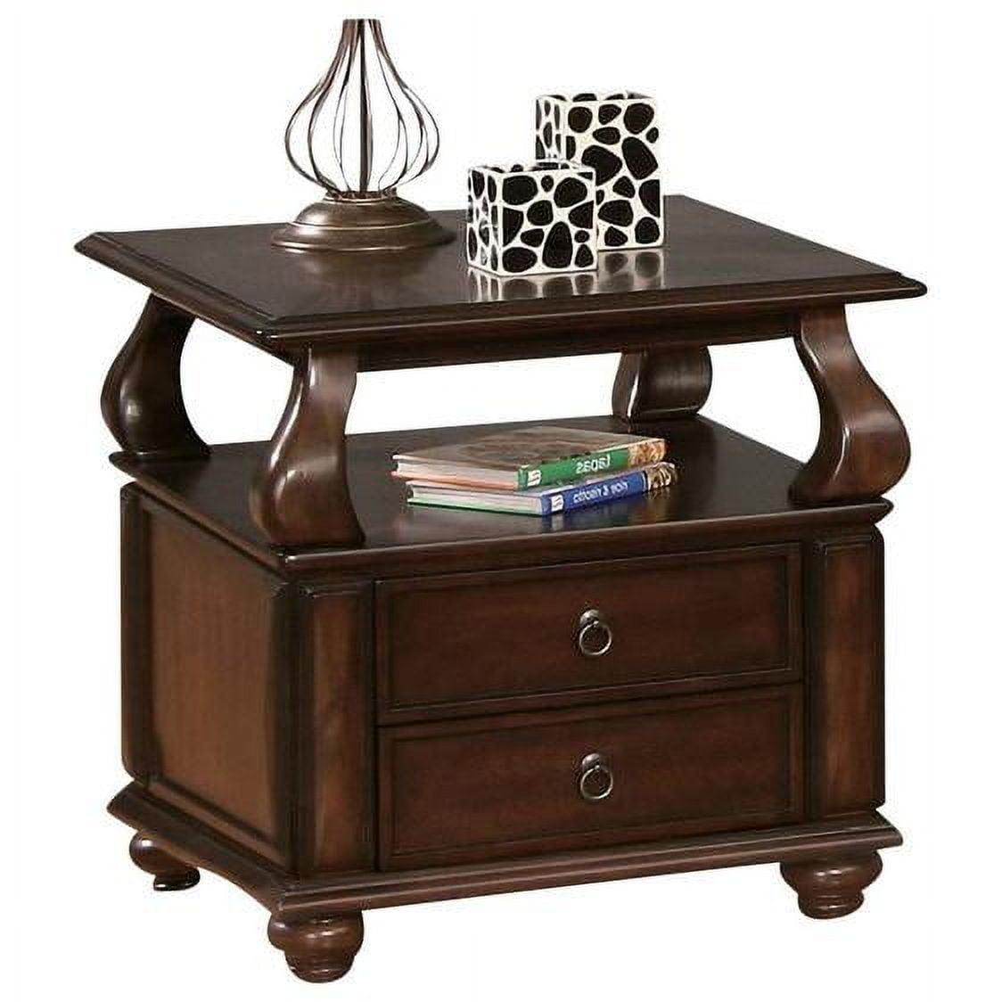 Amado Solid Wood Top 2 - Drawer End Table