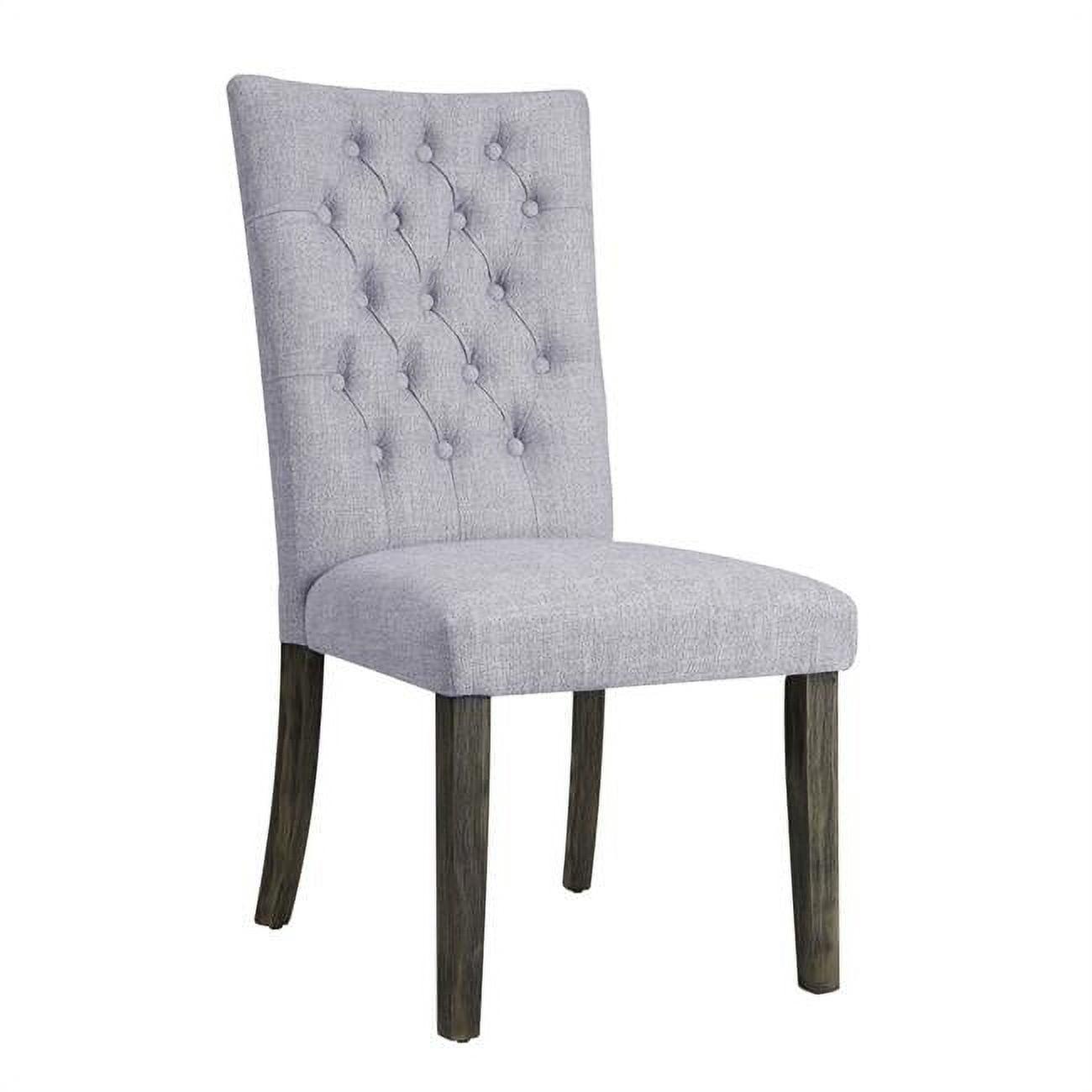 Gray Metal and Wood Side Chair with Open Backrest