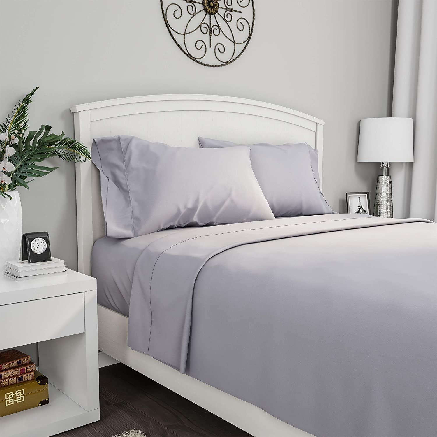 Series 1200 Brushed Microfiber Sheet Set - Wrinkle, Stain & Fade Resistant Bed Linens & Pillowcases