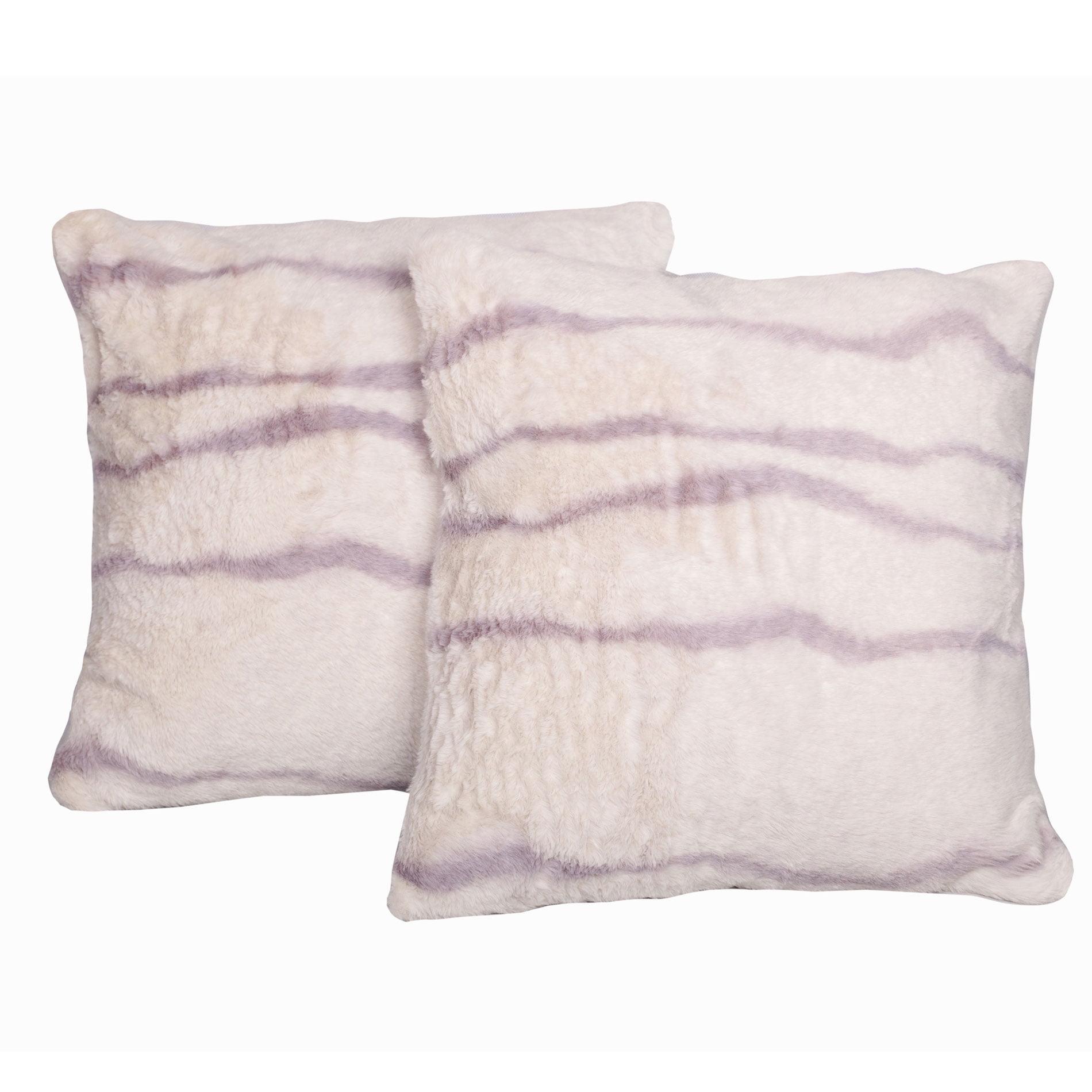 Finch Animal Print Faux Fur Pillow Cover (Set of 2)