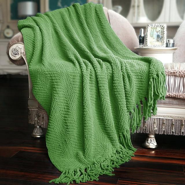 Home Soft Things Tweed Knitted Throw Blanket