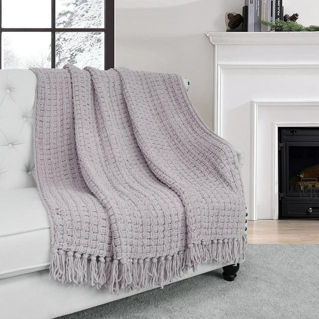 Home Soft Things Space Yarn Throw - Lilac - 50" x 60"
