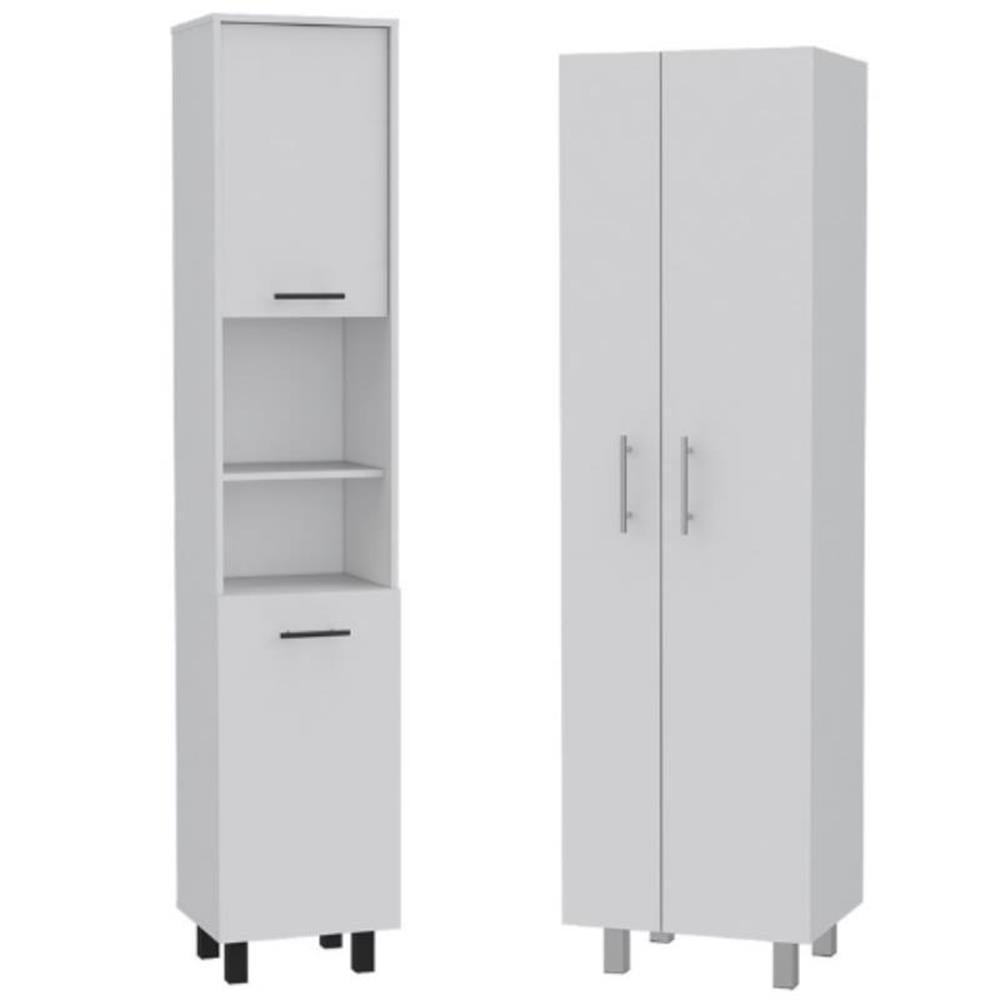 Home Square 2-Piece Set with 78" Pantry Cabinet and Storage Cabinet