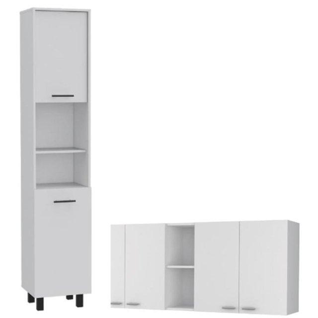 Home Square 2-Piece Set with Wall Cabinet and 78" Pantry Cabinet