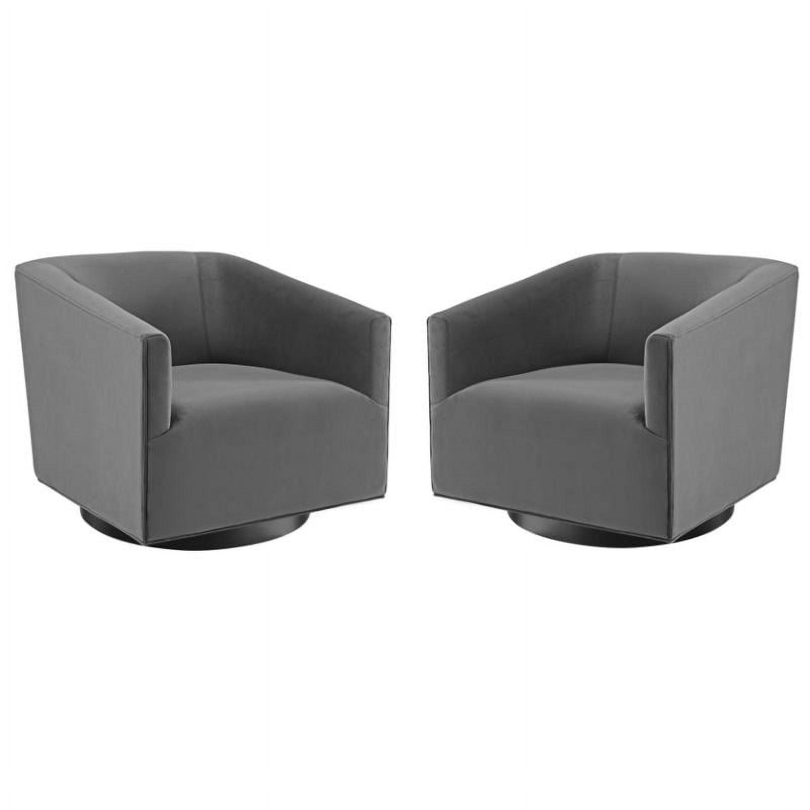 Set of 2 Twist Swivel Chairs Performance Velvet - Modway