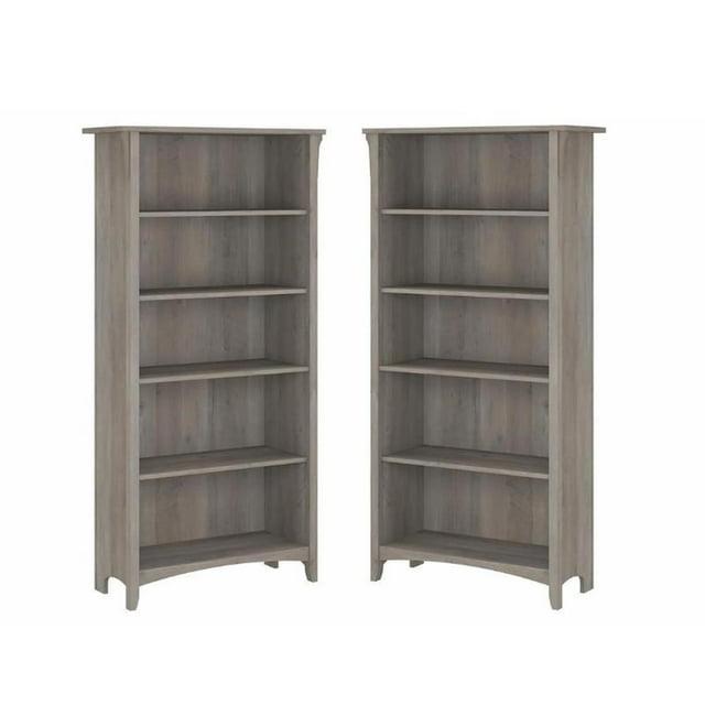 Khadesha Tall 5 Shelf Bookcase - Set Of 2
