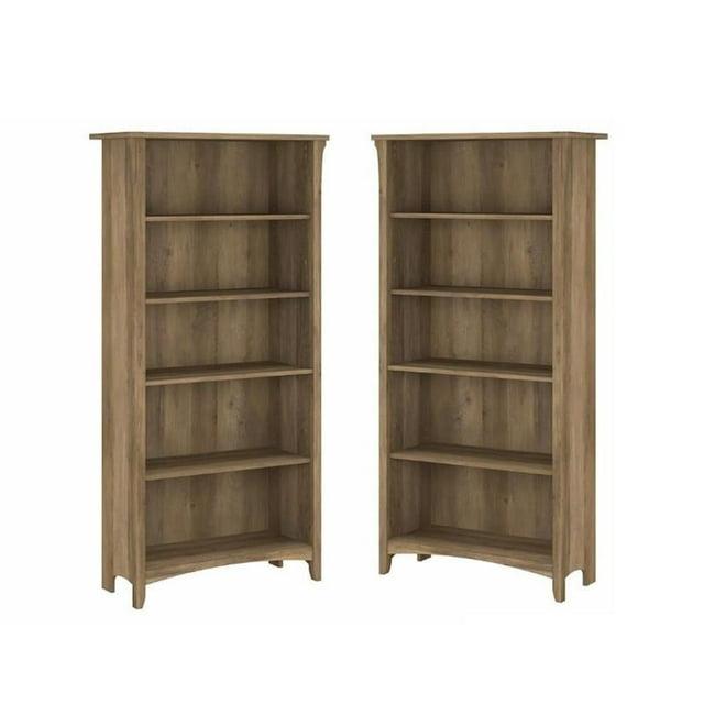 Khadesha Tall 5 Shelf Bookcase - Set Of 2