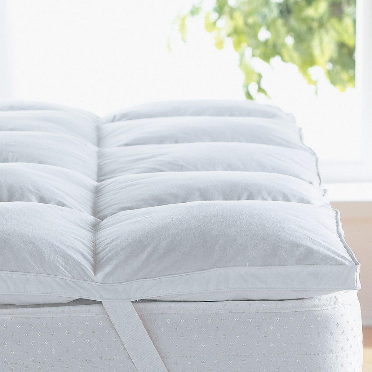 Queen Size White Down Alternative Plush Mattress Topper