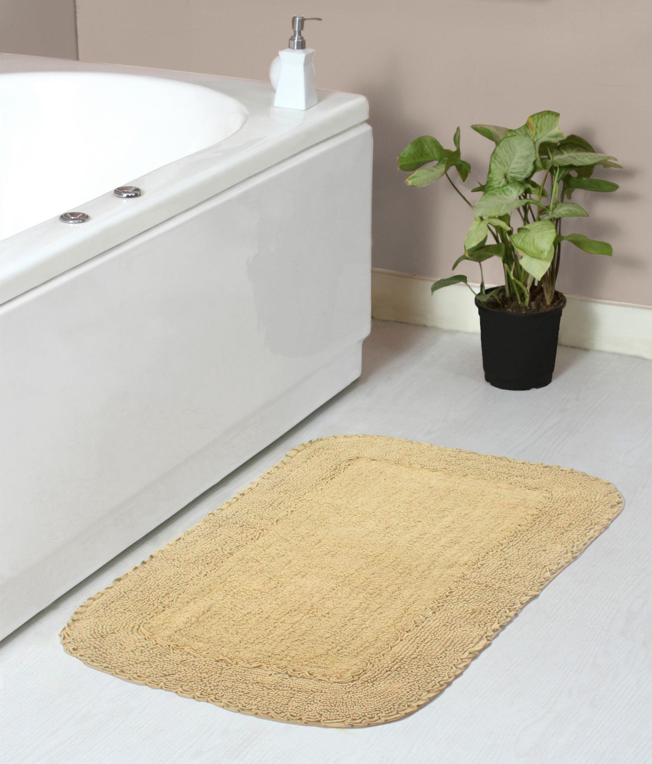 Radiant Collection Yellow Cotton Bathroom Rug 21"x34"