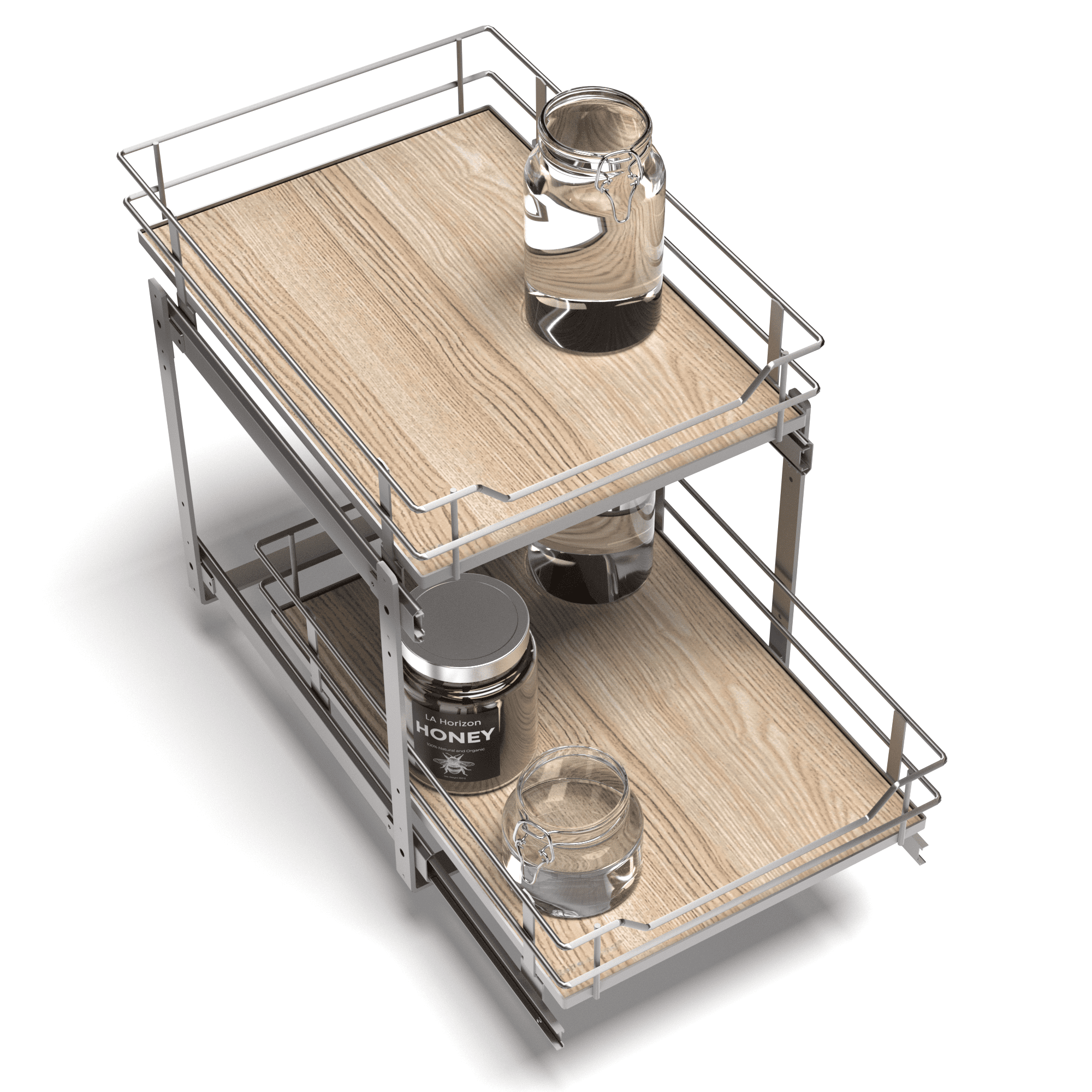Home Zone Living Pantry Shelf Organizer Pull Out Drawer