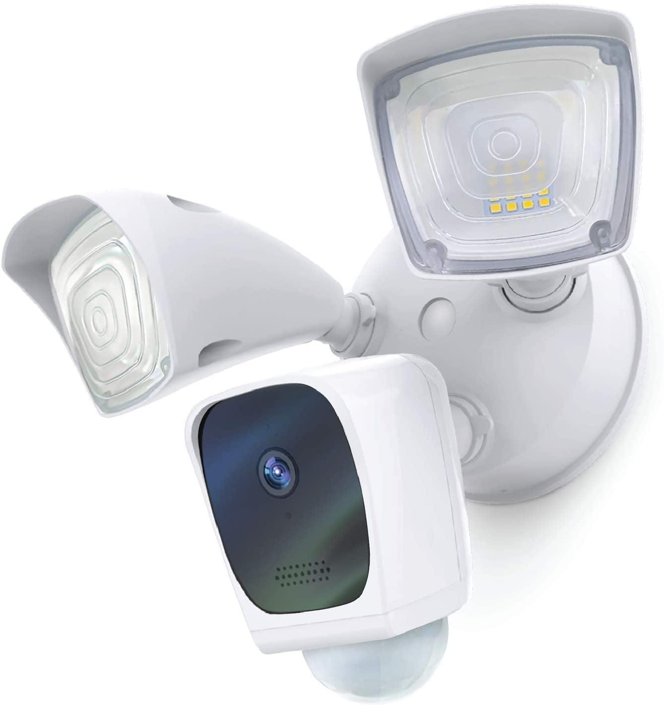 Home Zone Security Floodlight Camera – Smart 2.4 GHz Wireless 1080P Outdoor Security Flood Light Camera, No Subscription Required