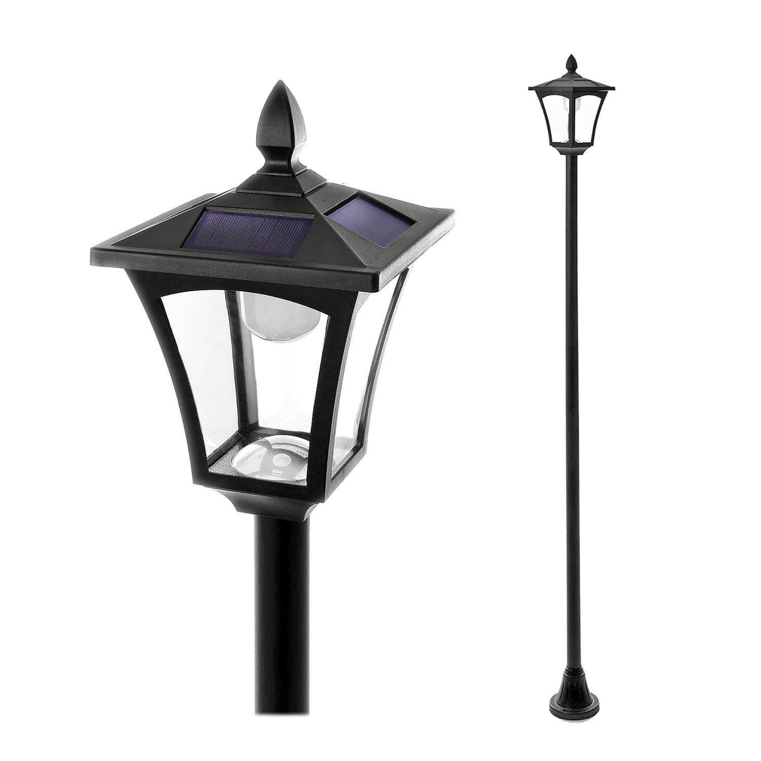 Home Zone Solar Lamp Post Light - 65" Tall, for Outdoor/Garden/Yard Decoration and Lighting