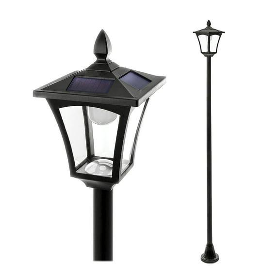 Home Zone Solar Lamp Post Light - 65" Tall, for Outdoor/Garden/Yard Decoration and Lighting