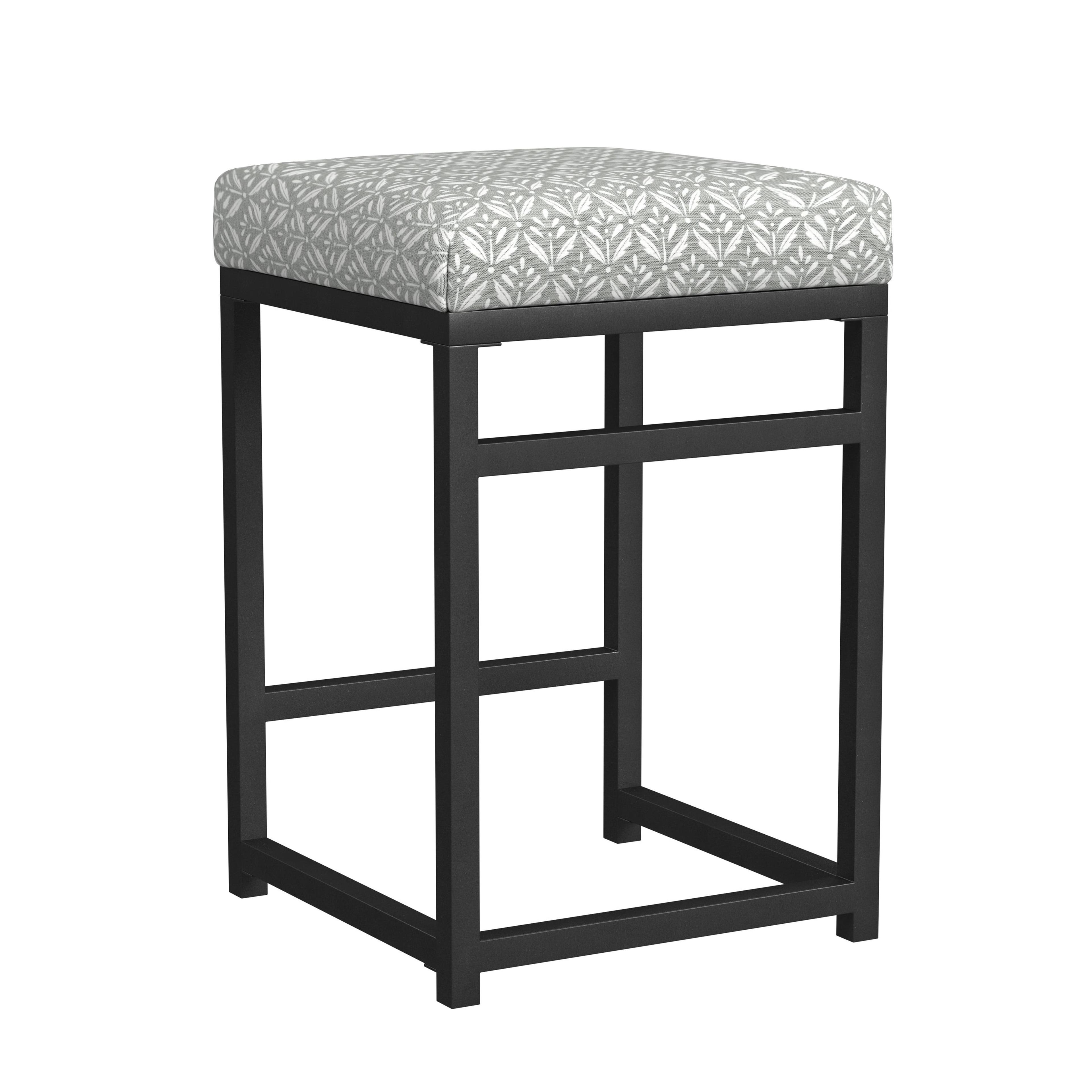 Open Back Metal Counter Height Barstool - HomePop