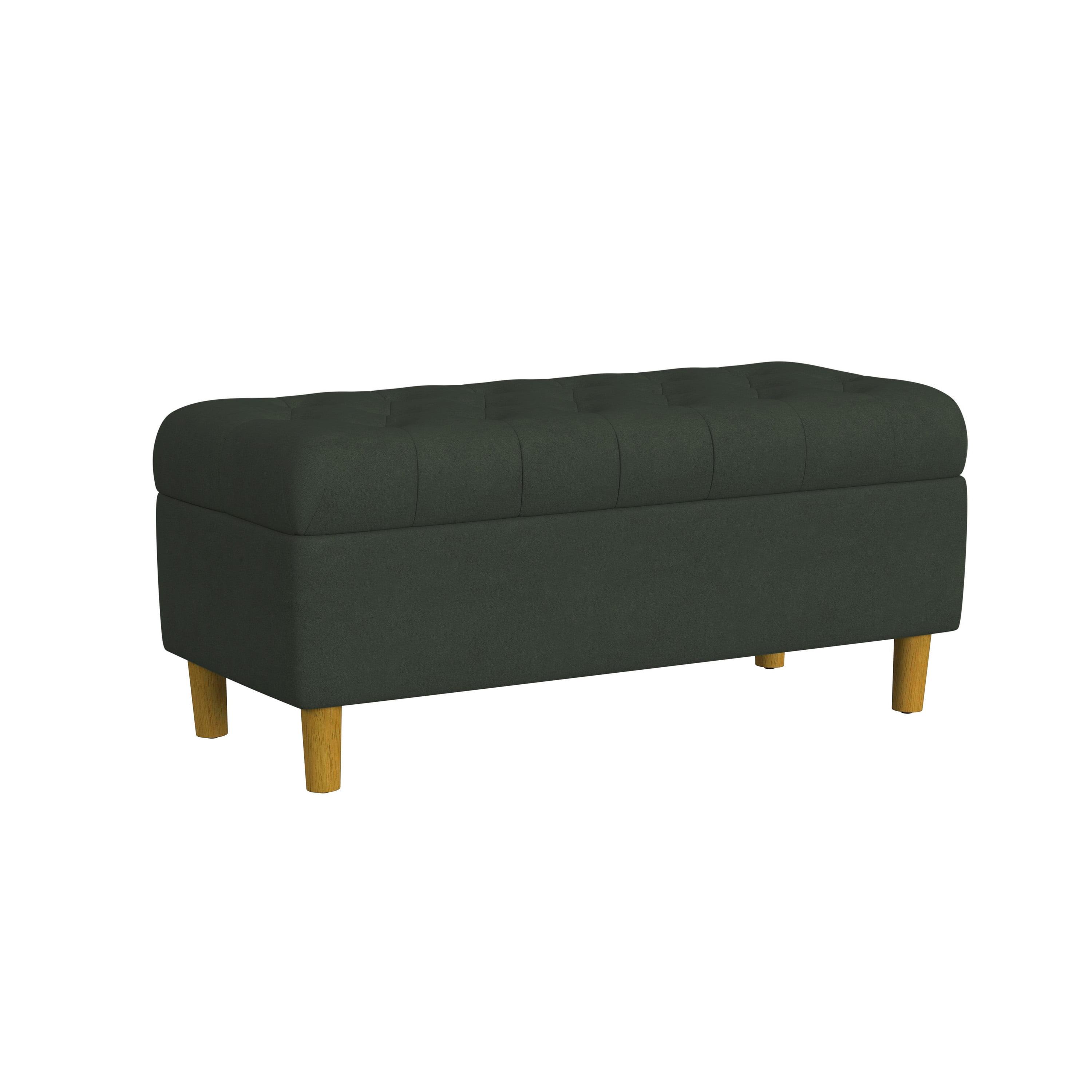 Velvet Upholstered Storage Bench