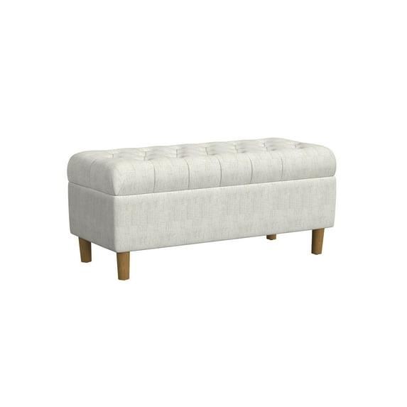 HomePop Polyester Upholstered Storage Bench