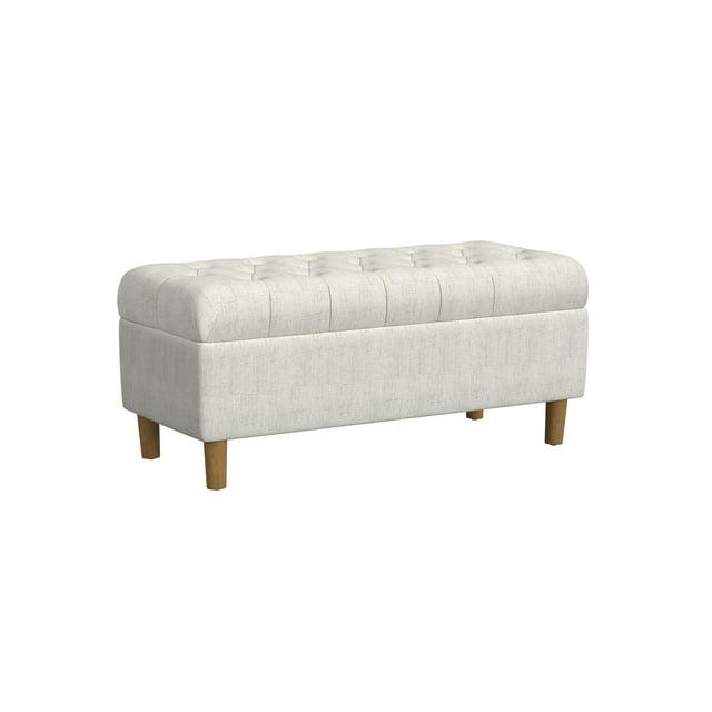 HomePop Polyester Upholstered Storage Bench