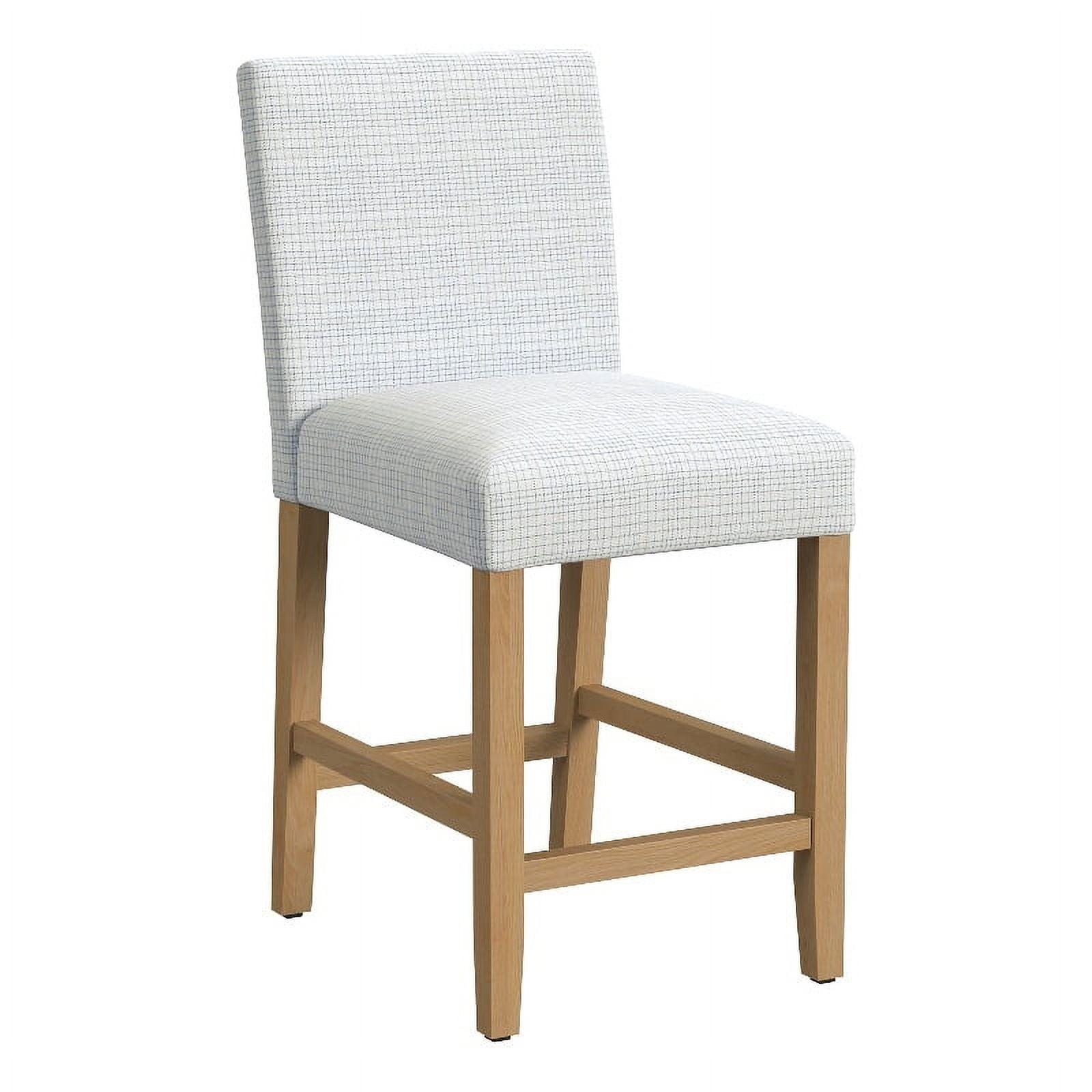 Classic Mini Grid Pattern Upholstered Counter Height Barstool - HomePop