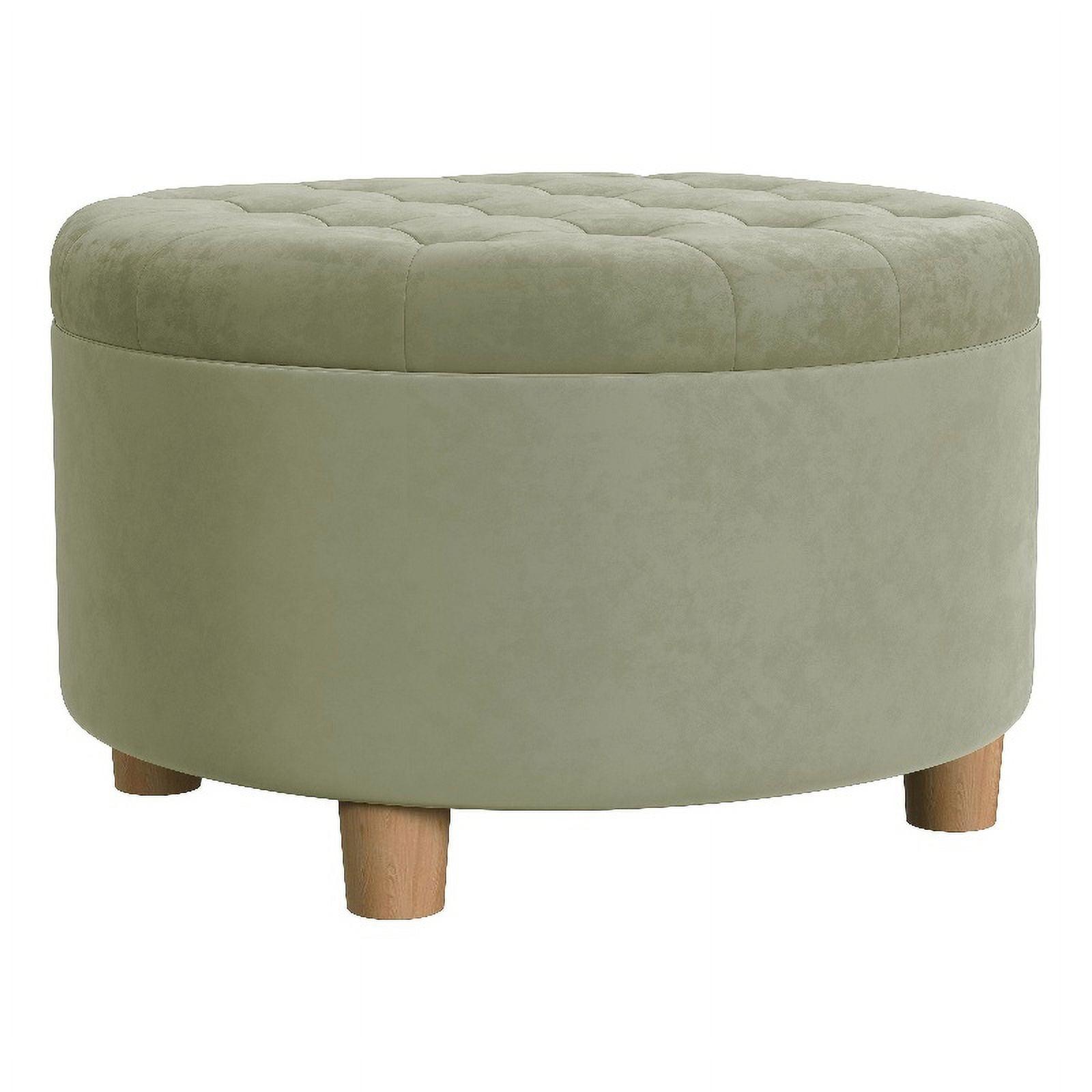 Tufted Round Storage Ottoman Velvet - HomePop