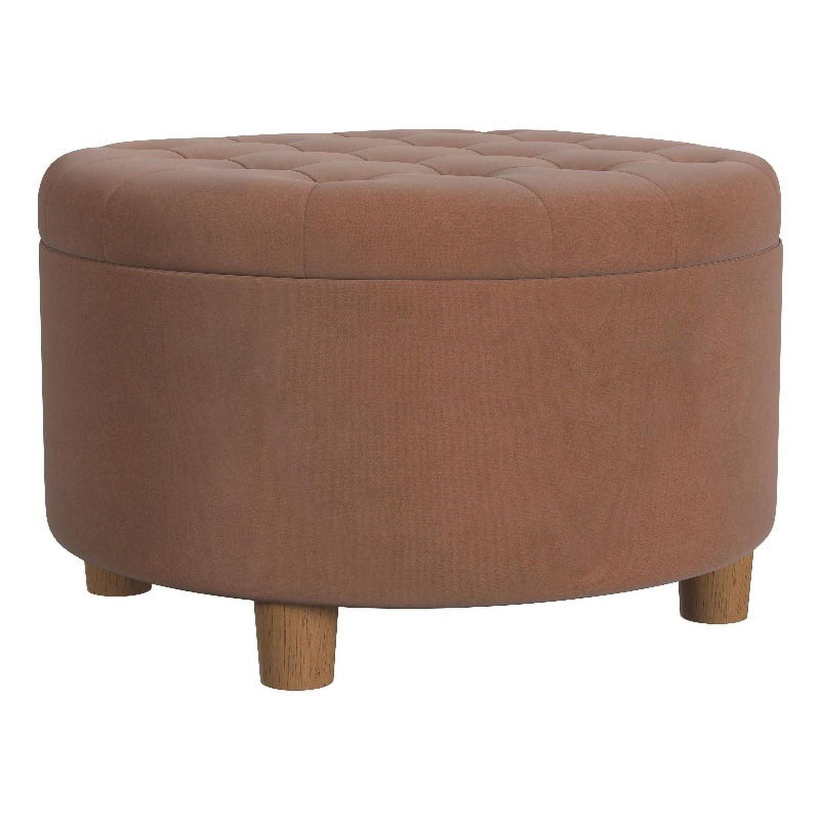 Tufted Round Storage Ottoman Velvet - HomePop