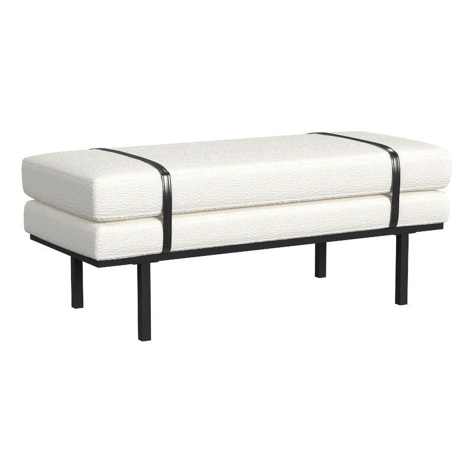 Homepop Upholstered Boucle Bench