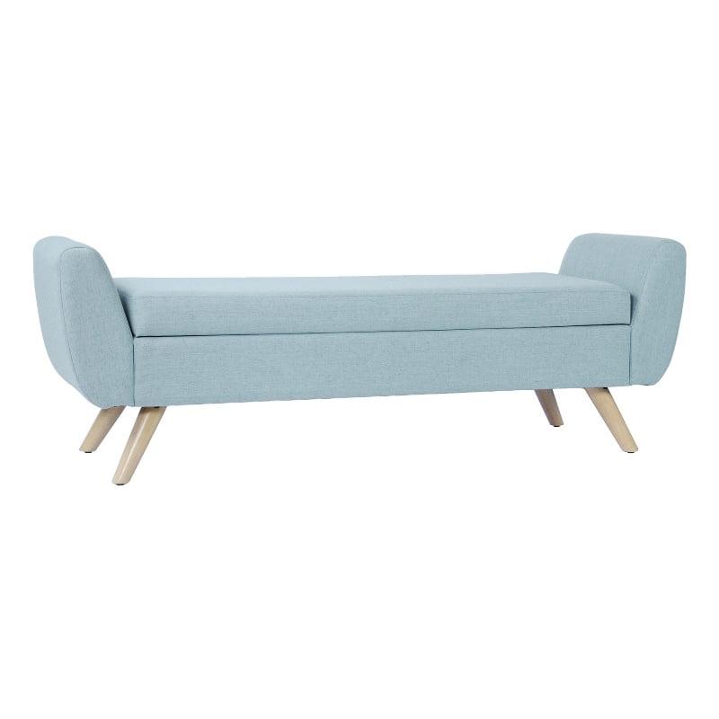 HomePop Modern Boucle Storage Bench with Wood Legs