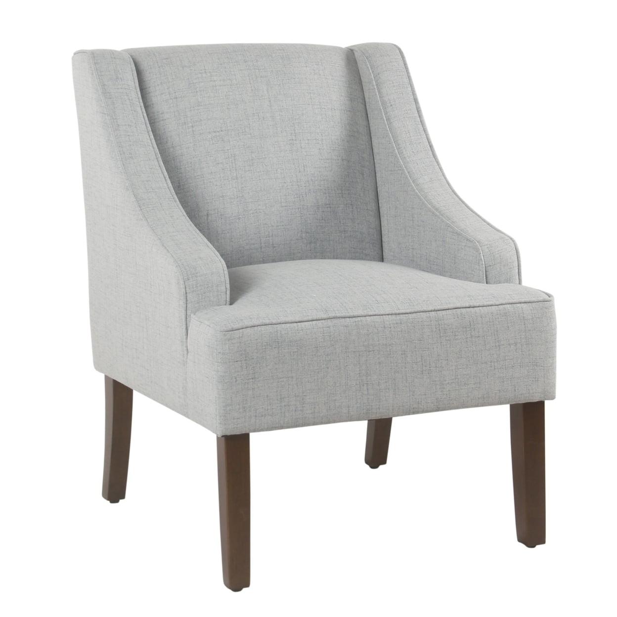 Classic Swoop Arm Accent Chair Light Blue - HomePop: Upholstered Polyester, Foam-Filled, Plywood Frame
