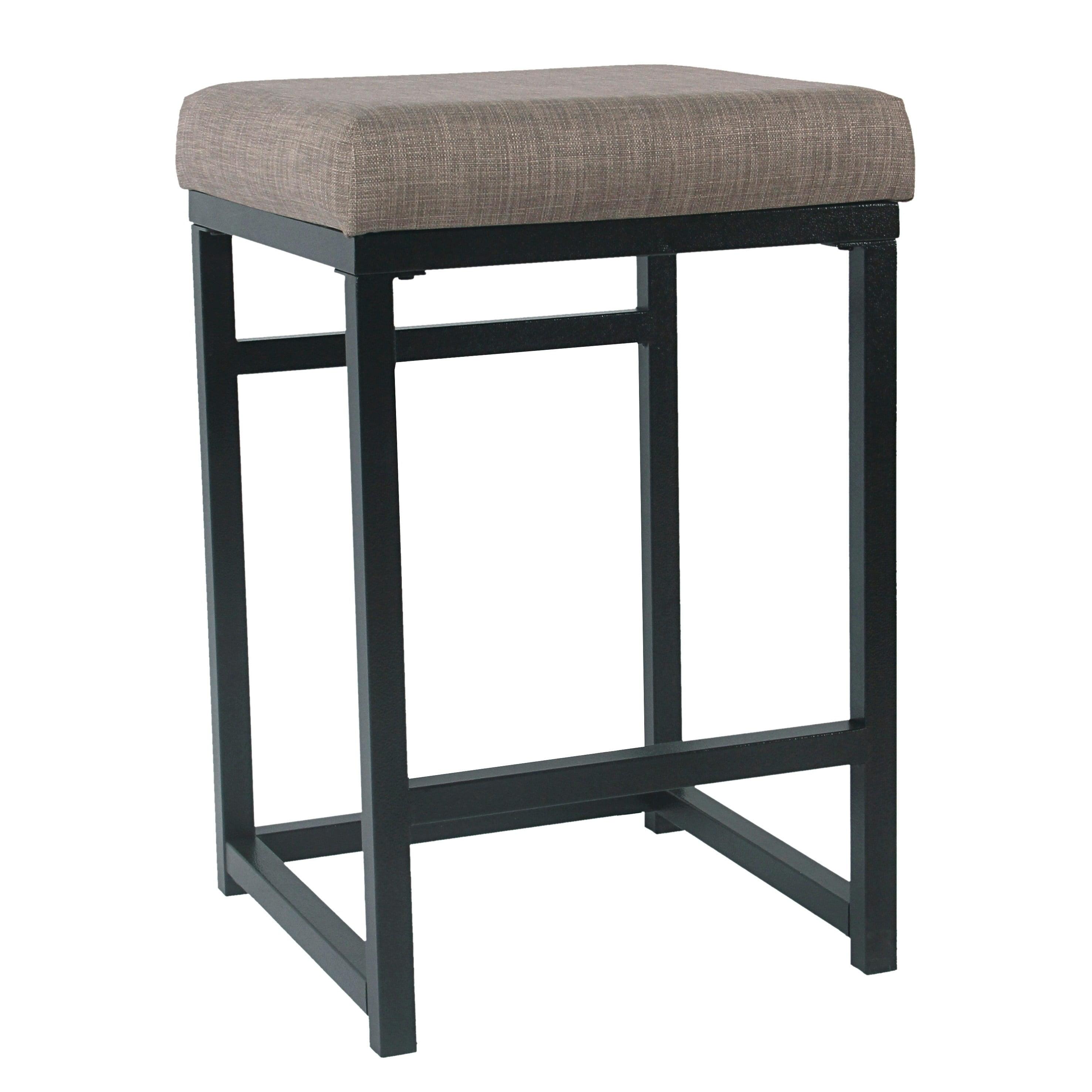 Open Back Metal Counter Height Barstool - HomePop