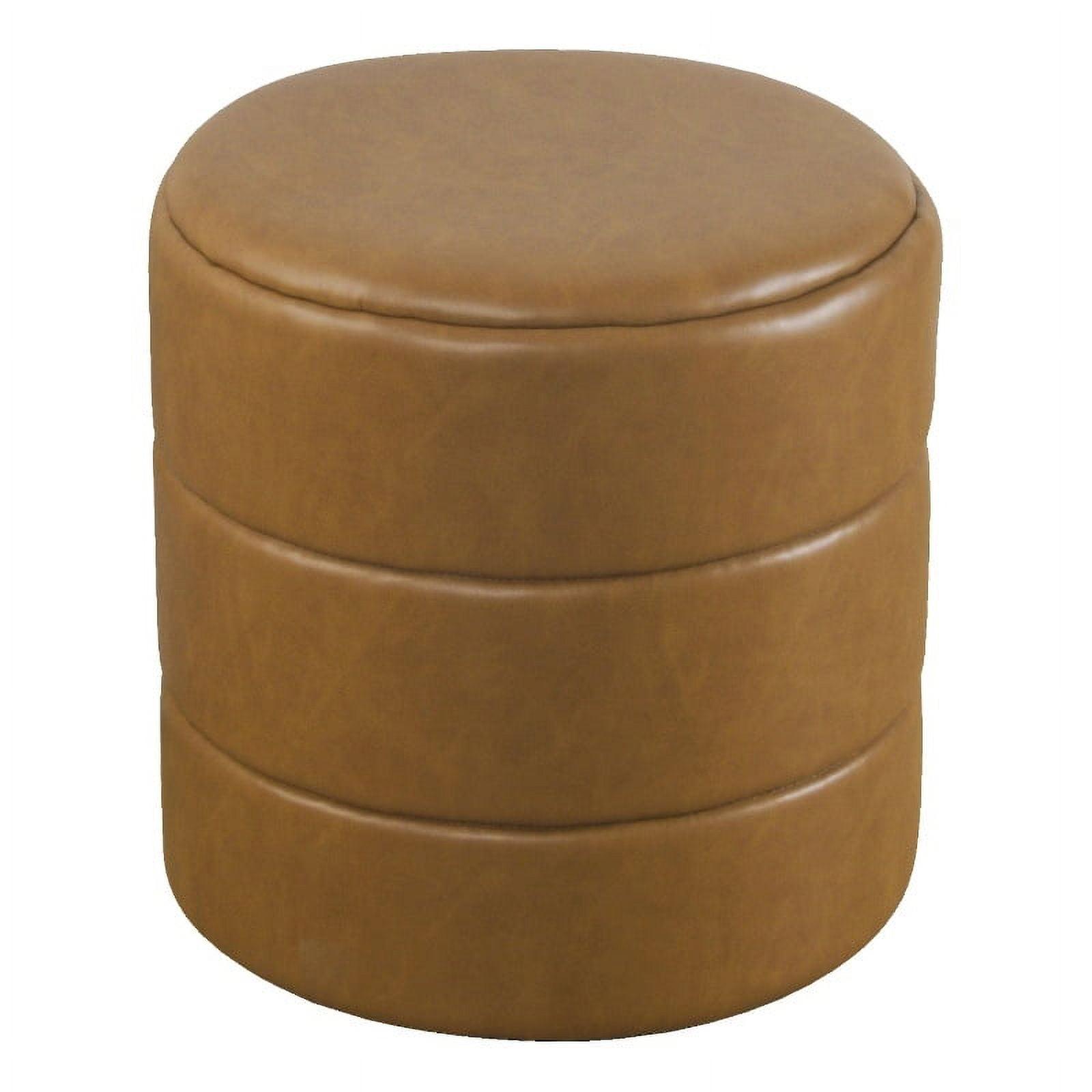 Round Upholstered Ottoman - HomePop