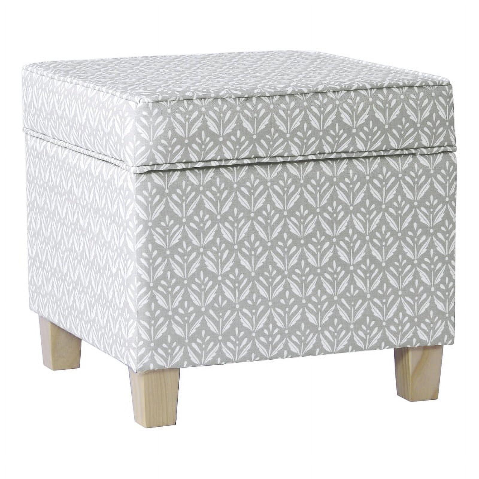 Cole Classics Square Storage Ottoman with Lift Off Top - HomePop