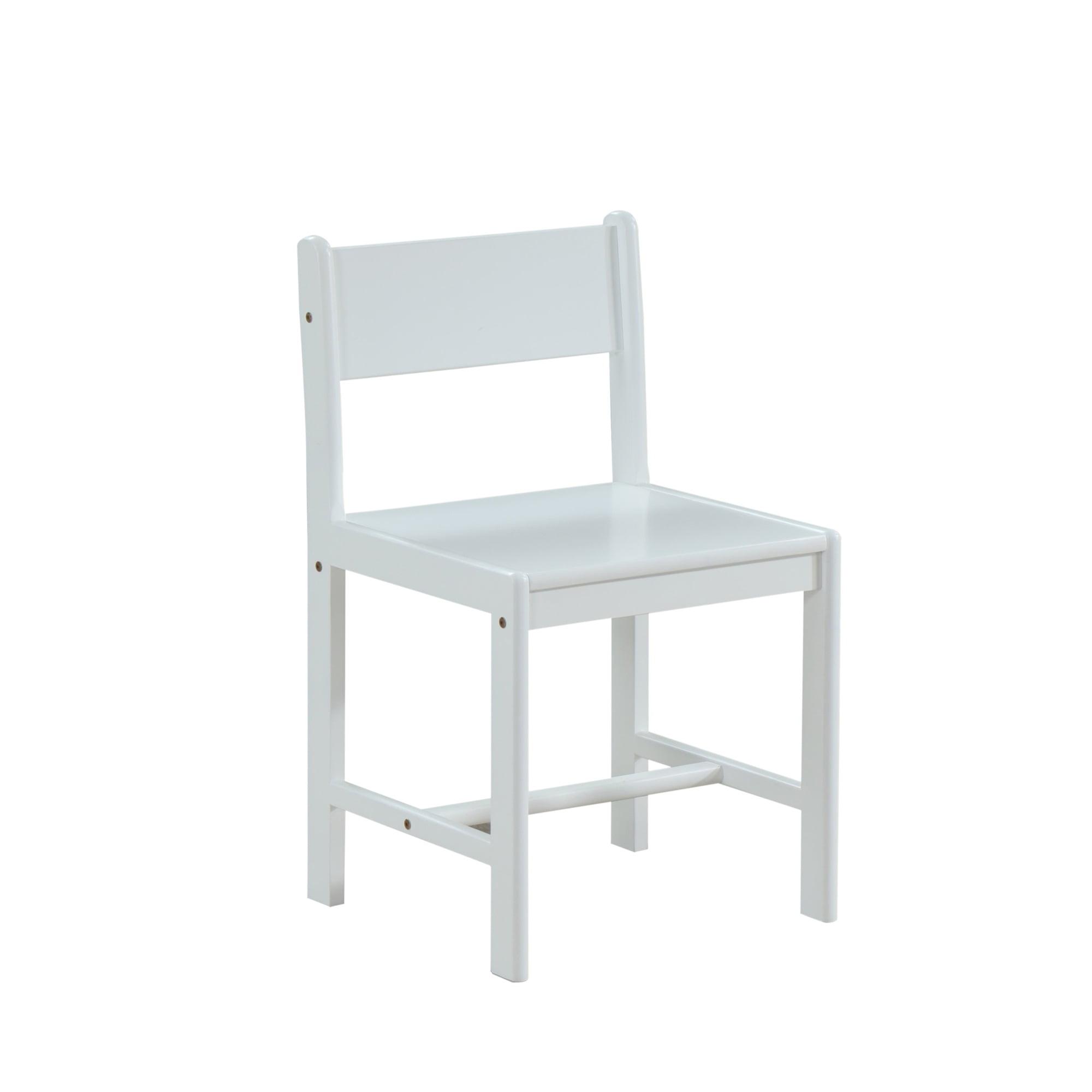 Classic High Backrest White Wooden Armless Chair