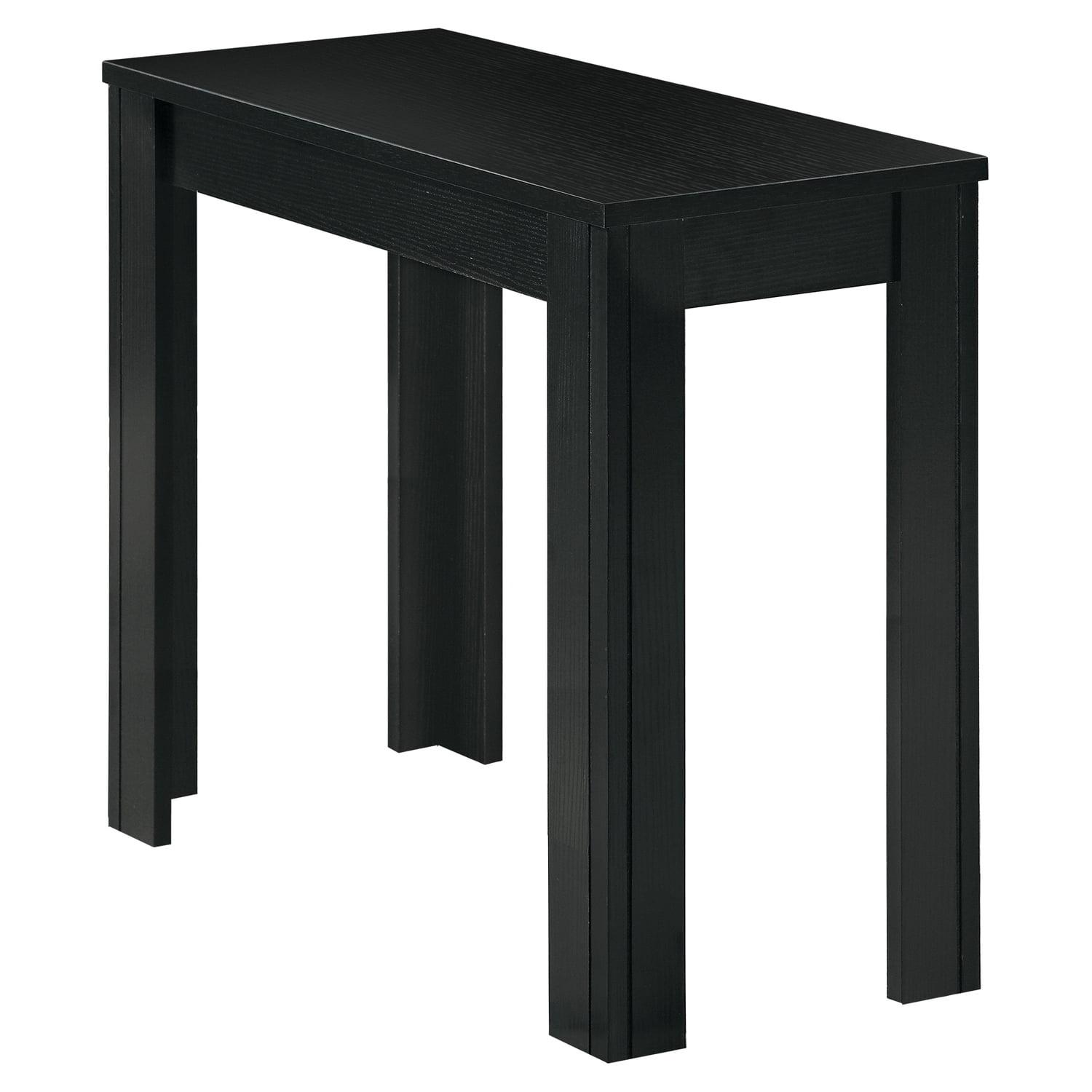 Elegant 23.75'' Black Laminate & MDF Rectangular Accent Table