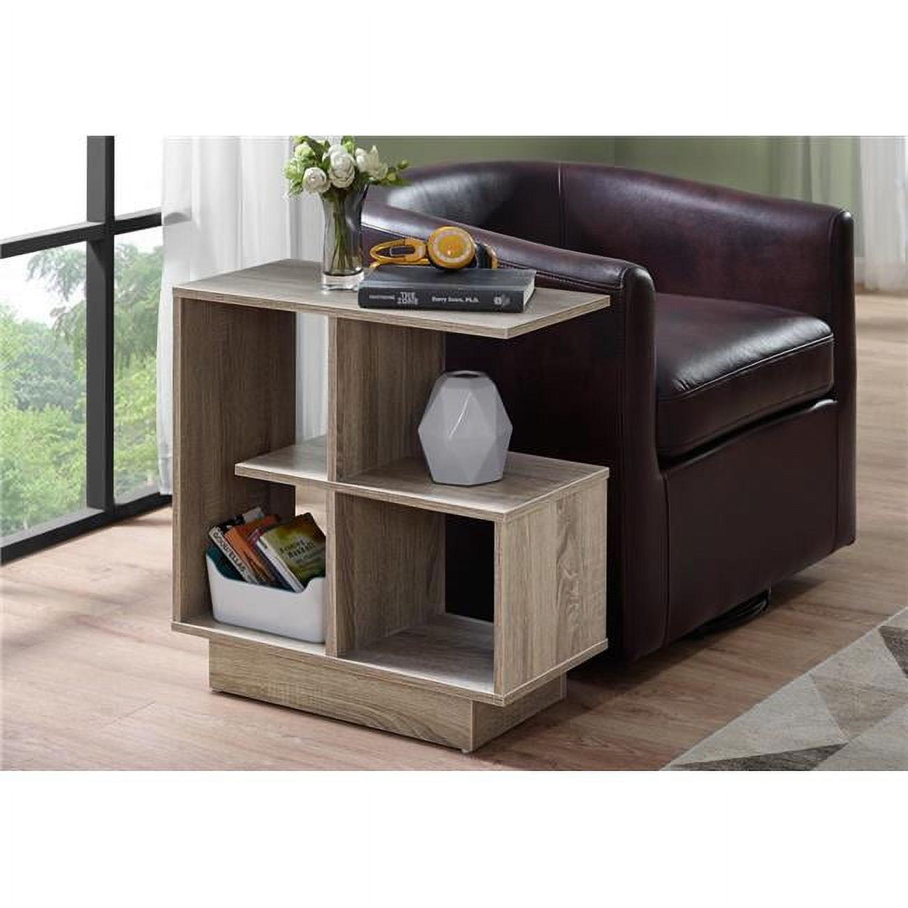 Dark Taupe Particle Board Kitchen Cart with Storage