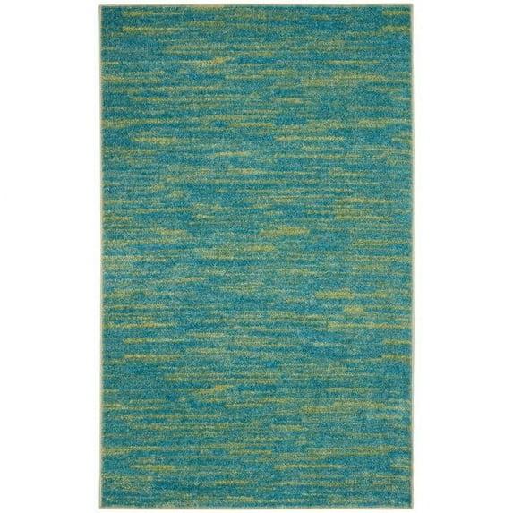 Nourison Nourison Essentials NRE01 Indoor/outdoor Area Rug - Blue Green 3' x 5'