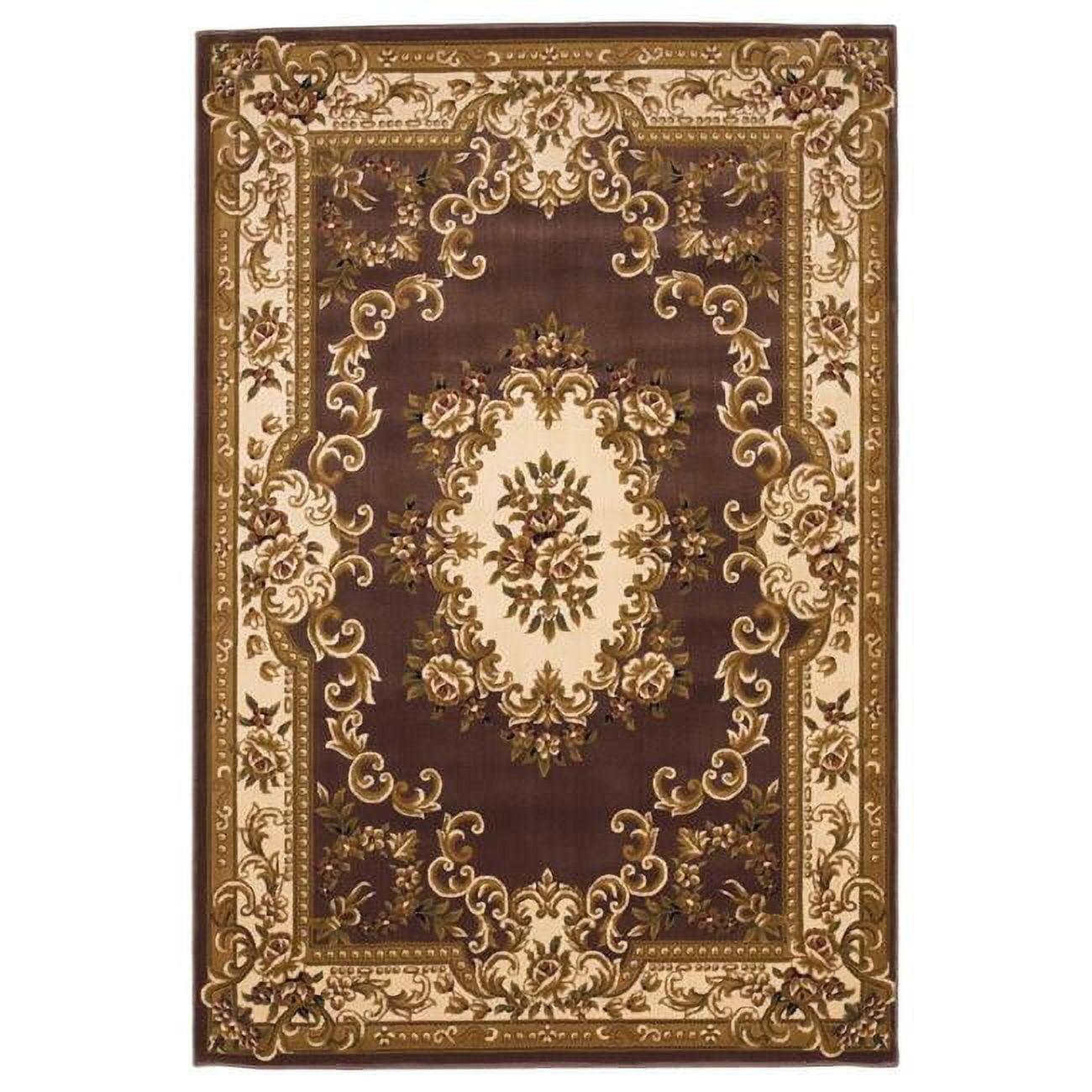 HomeRoots 353197 20 x 31 in. Polypropylene Plum & Ivory Area Rug