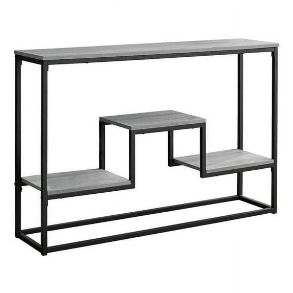 HomeRoots 376514 48 in. Rectangular Grey Wash Finish Hall Console Accent Table