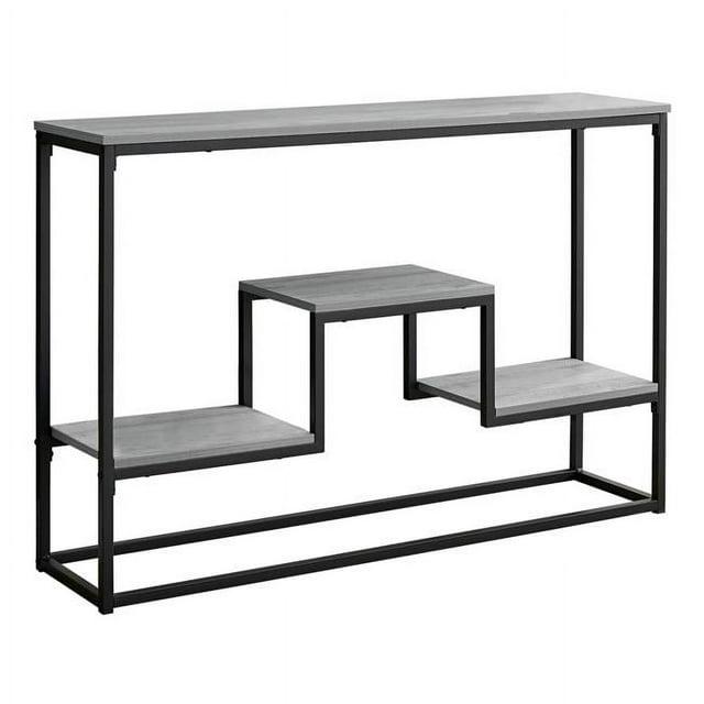 HomeRoots 376514 48 in. Rectangular Grey Wash Finish Hall Console Accent Table