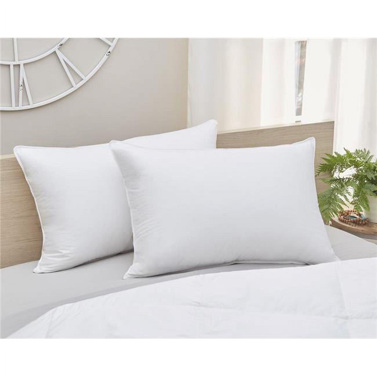 Premium Lux Down Standard Size Firm Pillow in White