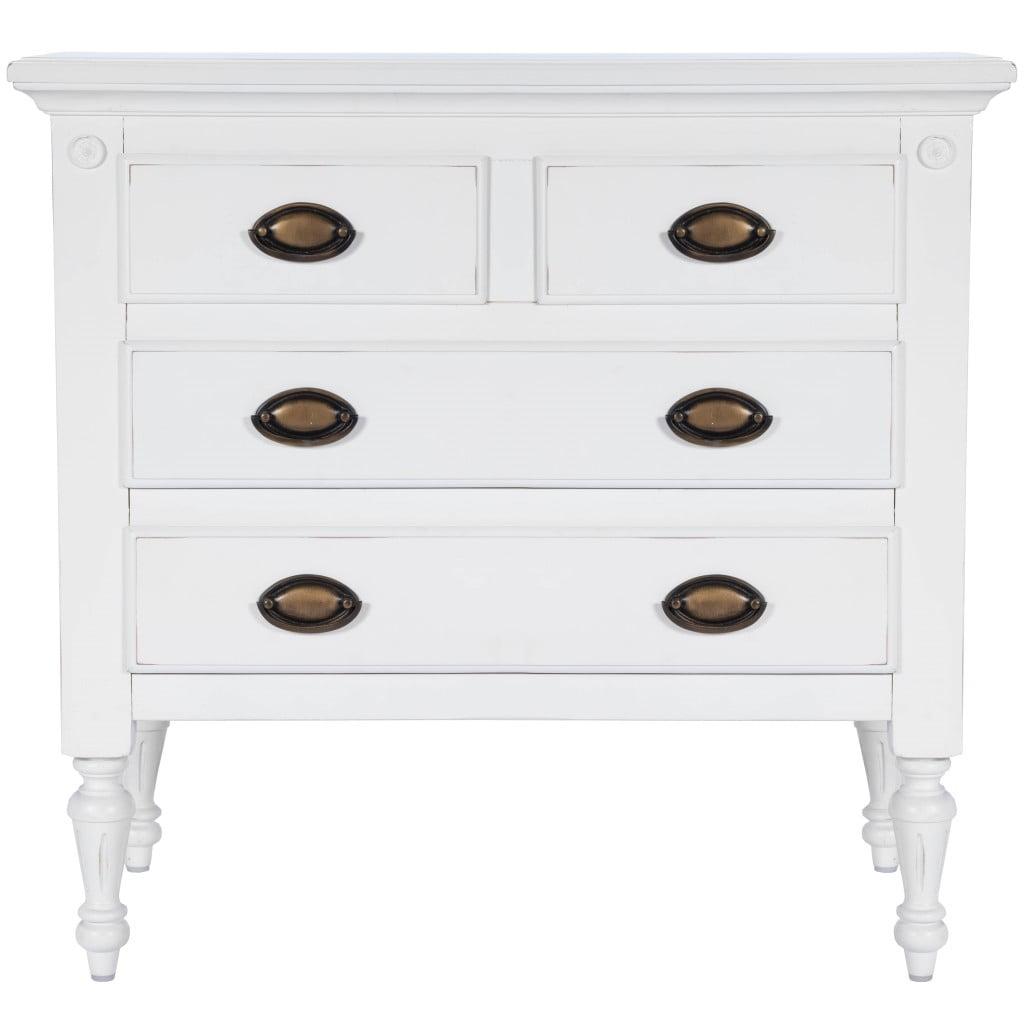 Easterbrook Classic White Mango Wood 4-Drawer Chest